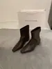 Botas de tacón de cuña elásticas de ajuste ceñido, súper modernas y bonitas para 2026, estilo francés, Botines cortos elegantes Maillard para mujer, principios de otoño