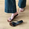 Chanclas de cuña rojas Chuyuji para mujer, nuevo estilo de verano 2026, elegantes sandalias francesas de tacón alto