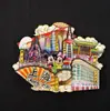 Imanes de Nevera de Madera Estilo Chino, Souvenirs de Atracciones Turísticas Chinas, Pegatinas Magnéticas 3D al por Mayor