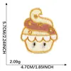 Patch Bordado Original para Computador, Patch Bordado de Comida Fofa, Bordado Autoadesivo, Acessórios DIY para Capa de Celular, Patch de Tecido