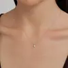 Nuevo Collar de Zirconia con Forma de Ojo Estilo Chino para Mujer, Diseño de Nicho de Lujo Ligero, Moda de Gama Alta, Versátil para el Día a Día, Cadena para Clavícula con Personalidad