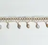 Flecos Costillas Costura 100% a Mano Lentejuelas de Concha Cuentas Encaje Sombrero Borde Decorativo Falda Estilo Guofeng Accesorios para Ropa