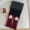 Leggings Calientes para Niñas para Otoño e Invierno, Ropa Exterior con Diseño de Calcetín Patchwork, Calcetines Gruesos Acolchados de Felpa Falsa con Parches Apilados para Niños