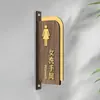 Señales Acrílicas para Baños de Hombres y Mujeres con Diseño de Madera, Señales de Baño de Doble Cara, Señales para Puertas de Inodoro