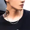Corrente Cubana Simples Rombus Stick Chain Semente de Melão Hip-Hop Europeu e Americano Ins Corrente de Clavícula Versátil da Moda Hip-Hop para Homens e Mulheres