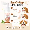 Spray Refrescante Oral para Pets Kineshinex para Cães e Gatos, Universal para Remover Mau Hálito, Solução Diária para Limpeza e Cuidado dos Dentes