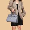 Bolso de Comercio Exterior para Mujer, Primavera 2025, Nuevo Bolso de Hombro Simple de Color Sólido Europeo y Americano, Elegante Bolso de Mano con Estampado de Litchi
