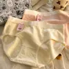 Calcinhas de Algodão Antibacteriano Ins Estilosas Doces para Meninas Estudantes Algodão Puro Tricotado Cintura Média Prova de Frio Estilo Ins