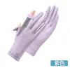 Guantes de Seda de Hielo con Protección Solar para Mujer, Guantes Delgados con Protección UV para Conducir, Parasol, Transpirables, Antideslizantes, Guantes sin Dedos con Pantalla Táctil