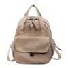 Mochila Leve para o Dia a Dia de Estudantes Universitários, Novo Estilo Japonês Feminino de Veludo Cotelê Versátil Mochila Casual Diária