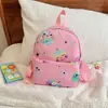 Mochila de merienda para excursiones de niñas de jardín de infantes, estilo pony, estampado moderno, dulce y fresca, gran capacidad, color caramelo