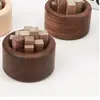 Difusor de Incienso Pequeña Pila de Leña Madera de Nogal Negro Difusor Creativo Aromaterapia sin Llama Pila de Riqueza Artesanía de Madera para Escritorio Adorno