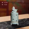 Queimador de Incenso Celadon de Longquan Queimador de Incenso para Casa Interior Cerâmica Chinesa Zen Sândalo Cerimônia do Chá Ornamentos de Mesa Bandeja de Agarwood