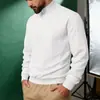 Moletom Americano Pesado Jacquard de Torção Reversa Masculino de Inverno para Cruzar Fronteiras com Gola Alta Camisa Básica Casual Moletom Quente para Homens