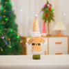 Suprimentos para Decoração de Natal Novo Velho Sem Rosto Transfronteiriço Conjunto de Garrafa de Vinho Decorações de Janela de Festa Boneco Rudolph