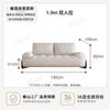 Sofá de couro italiano minimalista com arranhões de gato, sala de estar, moderno, simples, camada superior, fileira reta, sofá de couro de vaca, apartamento pequeno