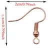 1 gancho de oreja de oro rosa S925 grabado cinco colores opcionales accesorio básico de joyería para pendientes DIY en stock al por mayor