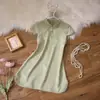 Vestido Cheongsam de Verano Nuevo Estilo 2026 para Niñas, Vestido Cheongsam Mejorado de Estilo Nacional para Niños, Vestido de Princesa para Niña Pequeña