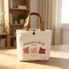 Bolsa de Lona, Bolsa de Mão Compacta e Versátil, Bolsa Lancheira Fofa para Estudantes, Bolsa de Mão, Bolsa para Almoço do Trabalho, Bolsa Casual