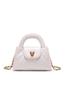 Bolsa Pequena Quadrada Acolchoada com Corrente Estilo Kelly Chanel de Luxo para Mulheres, Pode Ser Usada como Bolsa de Mão ou Transversal
