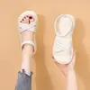 Sandalias Planas para Mujer, Nuevo Estilo de Verano, Para Exteriores, Ropa Deportiva, Ropa Casual con Faldas, Zapatos de Playa de Suela Suave para Mujeres Embarazadas, Sandalias Romanas