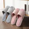 Chinelo de Casa Listrado de Algodão e Linho para Homens e Mulheres, Para o Ano Todo, Chinelos Antiderrapantes e Respiráveis no Atacado