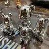 Plástico Creativo Lujo Ligero Oso Plateado Adornos Violentos Caja de Pañuelos Caja de Dulces Decoraciones Accesorios de Iluminación para el Hogar