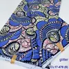 Novo tecido de cera estampado Ankara imitação algodão africano-indiano, tecido de cera para vestuário com pó dourado transfronteiriço atacado