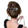 Pinza para el pelo de metal trenzado elegante y sofisticada para mujer, nuevo modelo 2026, pinza de garra para recogidos, pasador recto, accesorio para el cabello