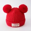 Touca de bebê super fofa, à prova de vento e quente, chapéu infantil de lã tricotado para outono e inverno, adorável para recém-nascidos