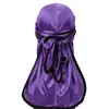 Gorro durag de color sólido, sin costuras, patchwork, trenzas de cola larga de seda, sombrero de pirata, diadema elástica, gorro de quimioterapia