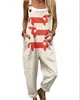 Pantalones de tirantes casuales de verano con estampado floral digital 3D para mujer, transfronterizos de Amazon Europa y América
