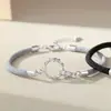Pulseras de Anillo de Espina para Pareja para Hombres y Mujeres, Pulsera Tejida de Doble Anillo con Diseño de Nicho de Ins, Pulsera de Amistad, Regalo de Cumpleaños
