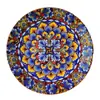 Placa de Cerámica Bohemia Característica de Xinjiang Colgante de Pared Placa Decorativa Arte Colgante de Pared Placa Mural Cerámica Estilo Europeo