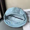 Fábrica de Boinas de Sarja Transfronteiriça Chapéu Boina Vintage Desgastado Feminino Estilo Americano Outono e Inverno Chapéu de Artista Masculino Atacado em Estoque