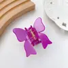 Dowei Jóias Placa de Ácido Acético Incrustado de Diamante Avançado Grab Clip Back Head Half Bow Hairpin Hair Shark Clip