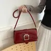 Bolsa Quadrada Pequena Versátil Bolsa de Mão Moda Tendência Bolsa de Ombro para Mulheres Patchwork Transfronteiriço Retro Bolsa de Ombro Único Bolsa Baguette Atacado