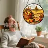 Enfeites de vidro com tema de frutas transfronteiriços, decorações penduradas coloridas para casa, decorações de janela e móbiles de sol para jardim