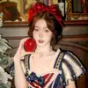 Cosplay Branca de Neve Laço Vermelho Grande Acessório de Cabelo Grampo de Cabelo de Ano Novo Ornamento de Cabelo de Princesa Fugitiva Decoração de Ano Novo Presilha de Cabelo