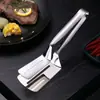 Espátula de Acero Inoxidable, Pinzas Gruesas para Freír Bistec y Pescado, Espátula de Cocina, Pinzas Multifuncionales para Bistec, Herramienta para Hotcakes, Utensilio de Cocina