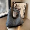 Bolso de Gran Capacidad para Mujer 2024 Nueva Moda Denim Hombro Axila Bolso Trabajo Viajero Cubo Portátil