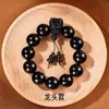 Pulseiras de Ébano Gravadas Personalizadas, Contas de Buda Finamente Esculpidas, Pulseiras de Madeira, Pulseiras Chinoiserie Masculinas e Femininas, Vendas Diretas de Fábrica