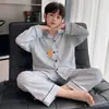 Pijama Infantil para Meninos, Primavera e Outono, Solto, Algodão Puro, Manga Longa para Meninos, Adolescentes, Cardigã, Crianças de Tamanho Médio e Grande, Conjunto para Casa