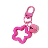 Estrella de Cinco Puntas Calada en Acrílico Hebilla de Puerta Colorida Llavero Colgante Fresco Pequeño Accesorios para Bolsos DIY Pequeños Regalos