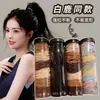 Elásticos de Cabelo Rosqueados e Cordas de Cabelo Enlatados para Mulheres, Acessórios de Cabelo Elásticos Simples e Duráveis, Prendedores de Rabo de Cavalo de Alta Elasticidade, Frete Grátis de Verão