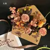 Sobre Ramo de Flores Caja de Regalo DIY Arte con Flores Frescas Empaque Caja de Regalo Día de la Madre Bolsa de Flores de Papel Kraft Caja de Flores de Otoño para Cartas