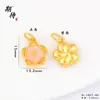 Pingente de Flor Fresca, Moderno e Versátil, Novo Pingente de Rosa Esmaltado Chinês, Pingente Personalizado de Trevo de Quatro Folhas Azul Queimado