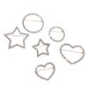 Broche Sencillo de Aleación con Diamantes en Forma de Corazón y Estrella, Pin Antiexposición, Moderno para el Trayecto al Trabajo, Disponible en Stock del Fabricante