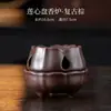 Quemador de Incienso Corazón de Loto, Quemador de Incienso Cerámico Creativo de Vaina de Loto, Portainciensos de Sándalo Estilo Zen, Adorno para Ceremonia de Té en Interiores