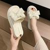 Chinelo Borboleta Novo 2023 Feminino Verão Roupa de Rua Casual Chinelo Plataforma Anabela Pode Ser Usado Fora